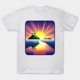 Tropical Island Sunrise - Tropical Vibes T-Shirt